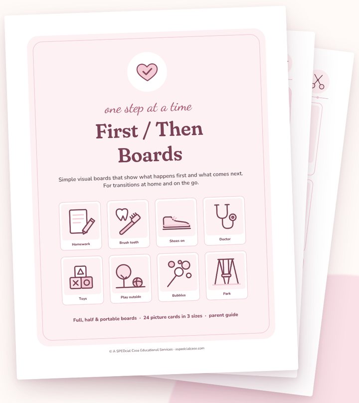 First / Then Boards pages